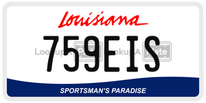 759EIS license plate in Louisiana