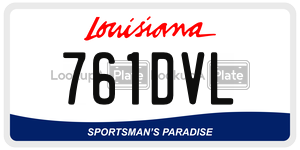 761DVL  license plate in LA