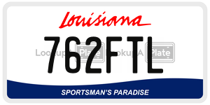 762FTL license plate in Louisiana