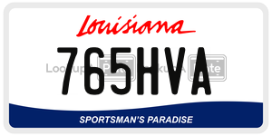 765HVA  license plate in LA