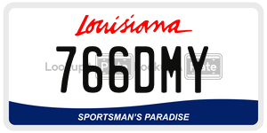 766DMY  license plate in LA