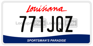 771JQZ  license plate in LA