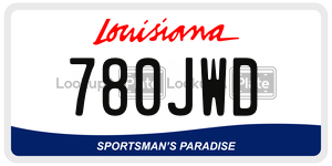 780JWD  license plate in LA