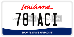 781ACI  license plate in LA