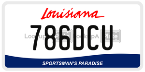 786DCU  license plate in LA
