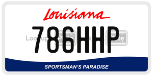 786HHP license plate in Louisiana