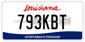 793KBT  license plate in LA