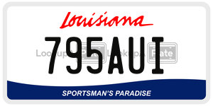 795AUI  license plate in LA