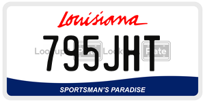 795JHT  license plate in LA