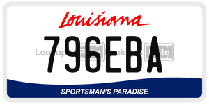 796EBA  license plate in LA