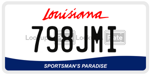 798JMI  license plate in LA