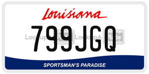 799JGQ  license plate in LA