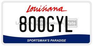 800GYL  license plate in LA