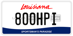 800HPI  license plate in LA