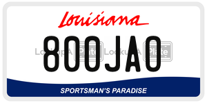 800JAO  license plate in LA