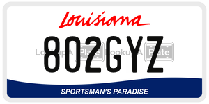 802GYZ  license plate in LA