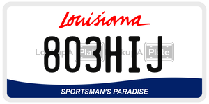 803HIJ  license plate in LA