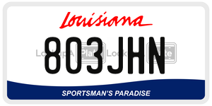 803JHN  license plate in LA