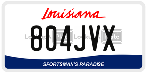 804JVX  license plate in LA