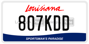 807KDD  license plate in LA