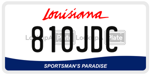 810JDC  license plate in LA