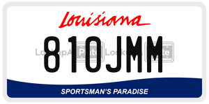 810JMM  license plate in LA