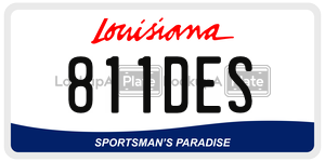811DES  license plate in LA