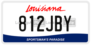 812JBY  license plate in LA