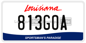 813GOA  license plate in LA