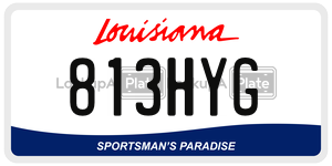 813HYG  license plate in LA