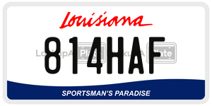 814HAF  license plate in LA