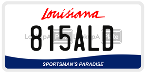 815ALD  license plate in LA