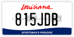 815JDB  license plate in LA