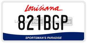 821BGP  license plate in LA