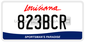 823BCR  license plate in LA