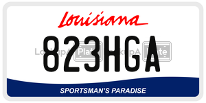 823HGA  license plate in LA