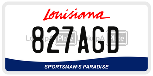 827AGD  license plate in LA