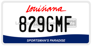 829GMF license plate in Louisiana