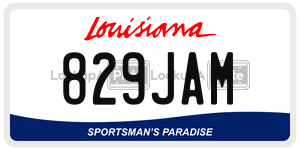 829JAM  license plate in LA