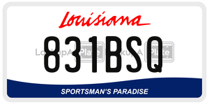 831BSQ  license plate in LA
