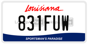 831FUW  license plate in LA