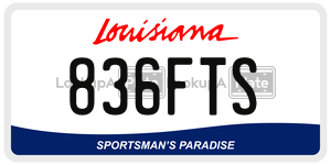 836FTS  license plate in LA