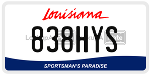 838HYS  license plate in LA