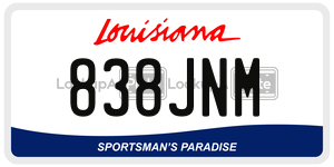 838JNM  license plate in LA