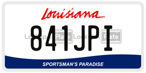 841JPI  license plate in LA