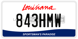 843HMW  license plate in LA