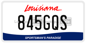 845GQS  license plate in LA