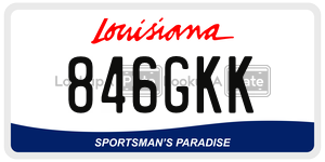 846GKK  license plate in LA