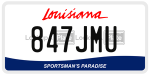 847JMU  license plate in LA