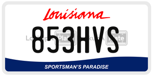 853HVS  license plate in LA